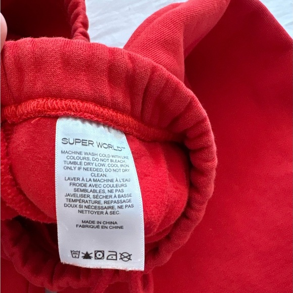 Aritzia Super World Red Sweatpants - Picture 4 of 6